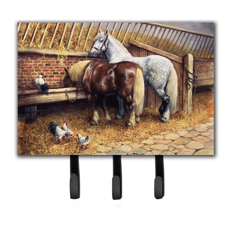 Jensendistributionservices Horses Eating with the Chickens Leash or Key Holder MI2103704